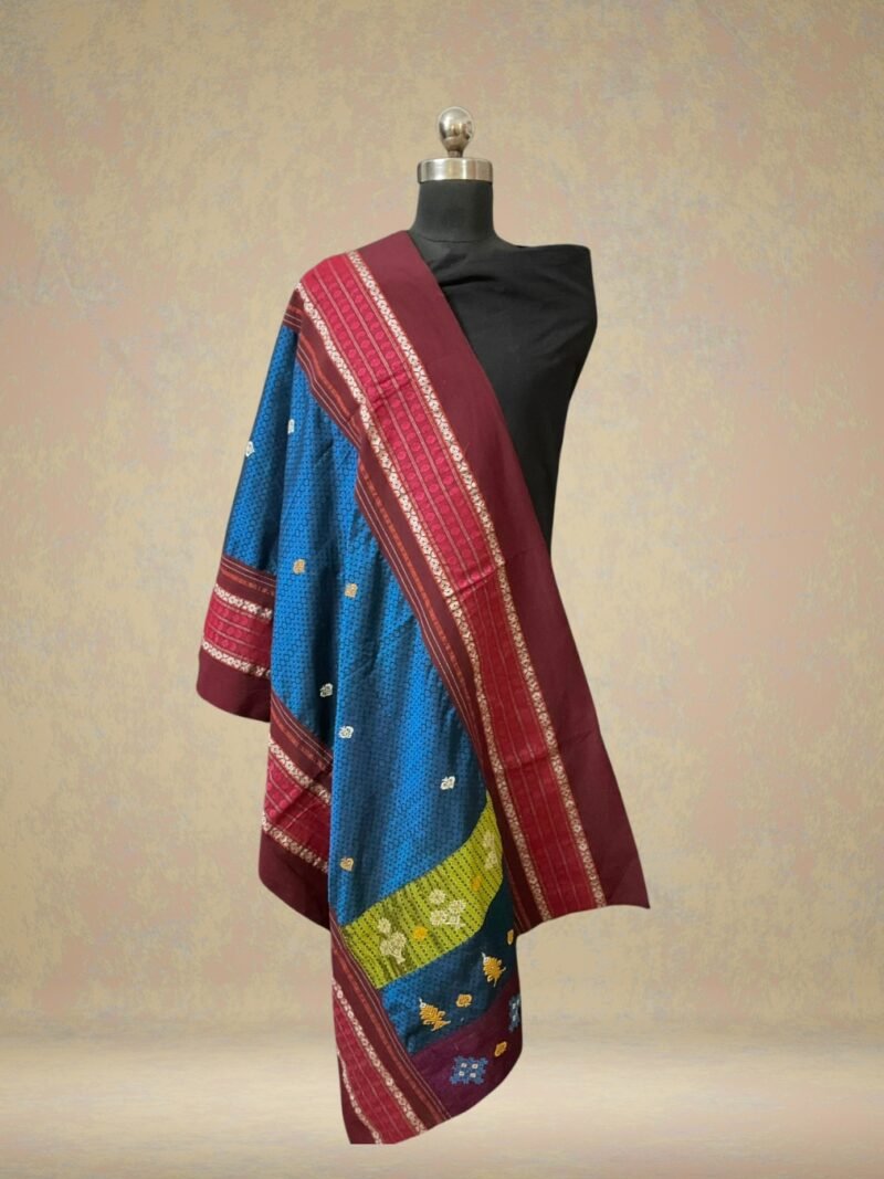 Blue Kasuti Khunn Dupatta