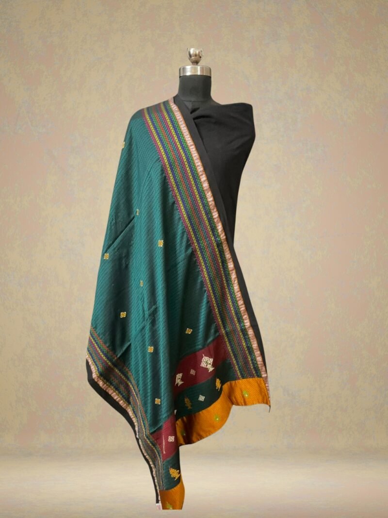 Rama Green Kasuti Khunn Dupatta