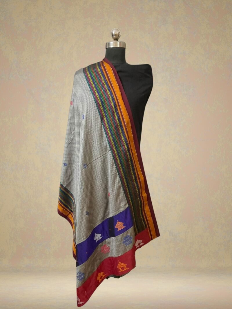 Grey Kasuti Khunn Dupatta