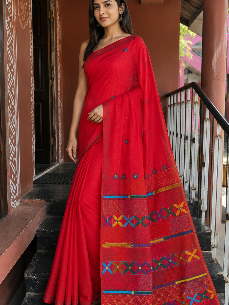 Red Lambani Saree