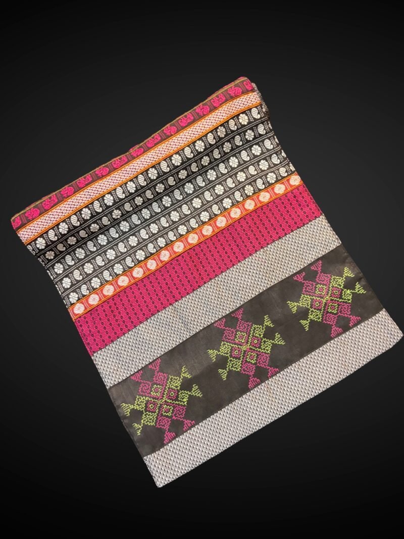 Grey Kasuti table runner