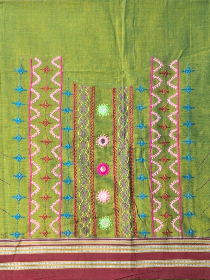 Green Lambani Cotton Blouse piece