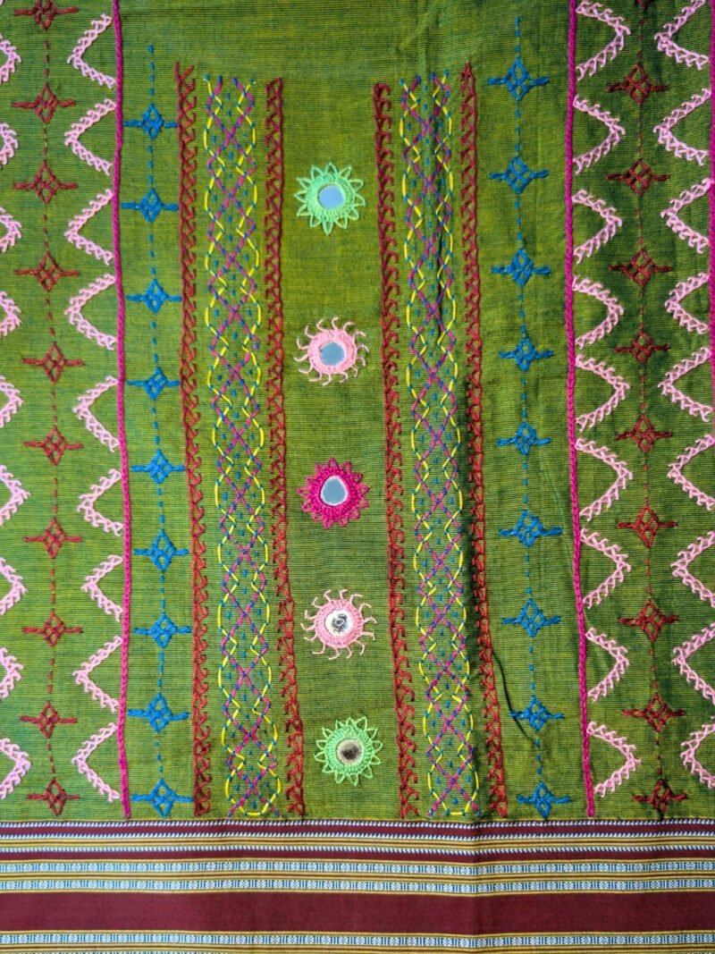 Green Lambani Cotton Blouse piece