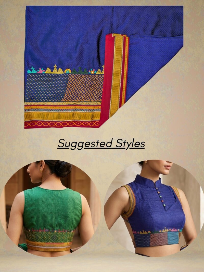 Blue Khunn Lambani Blouse piece