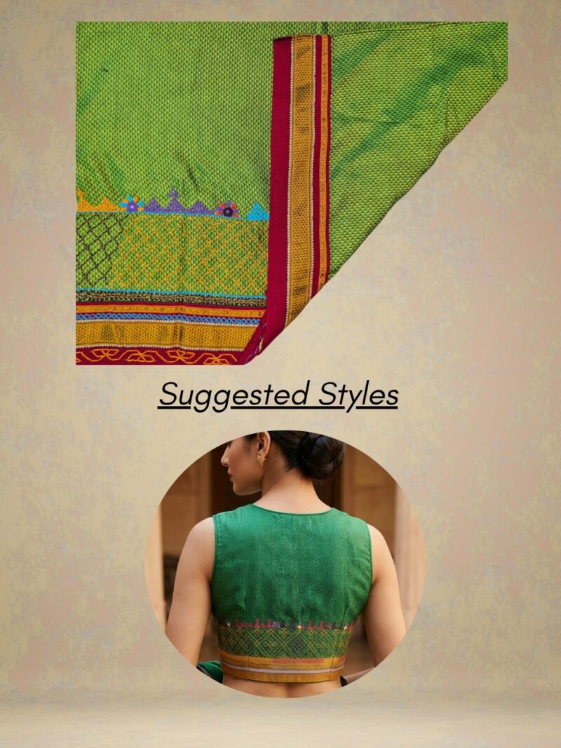 Green Lambani Blouse Piece