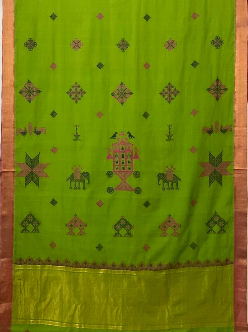 Green Kasuti Cotton Saree