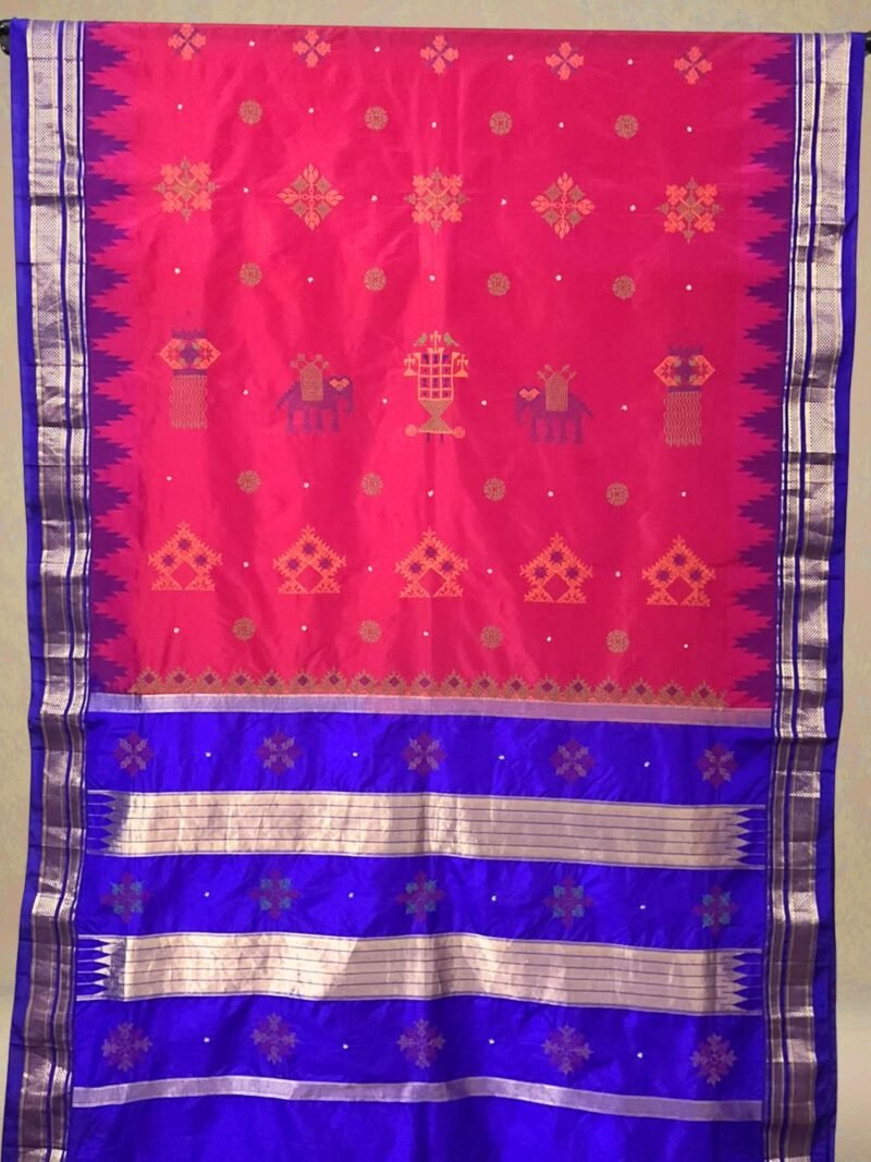 Pink Kasuti Silk Saree
