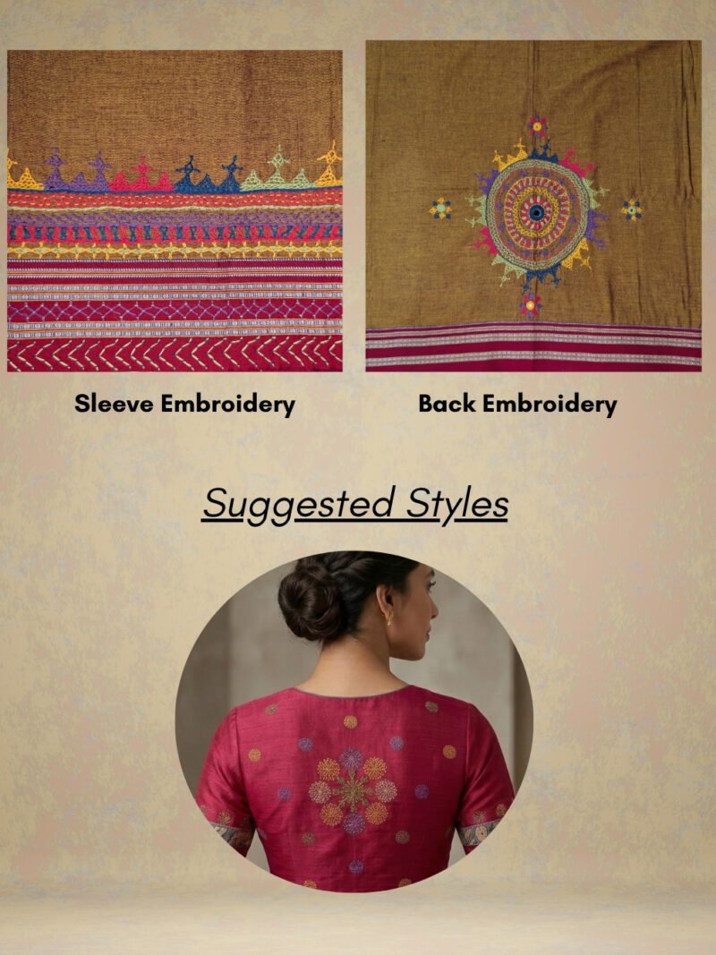 Mustard Lambani Blouse Piece