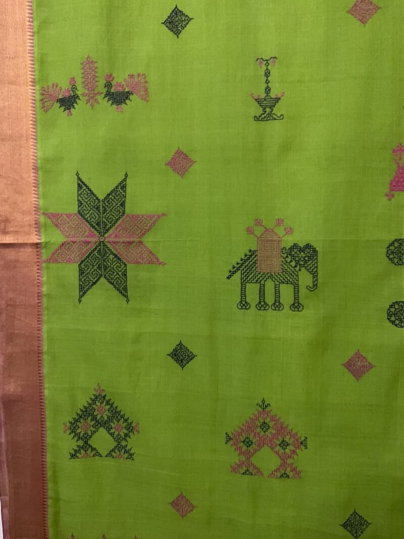 Green Kasuti Cotton Saree