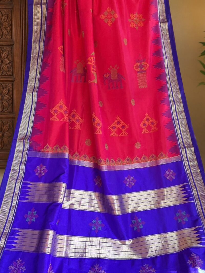 Pink Kasuti Silk Saree