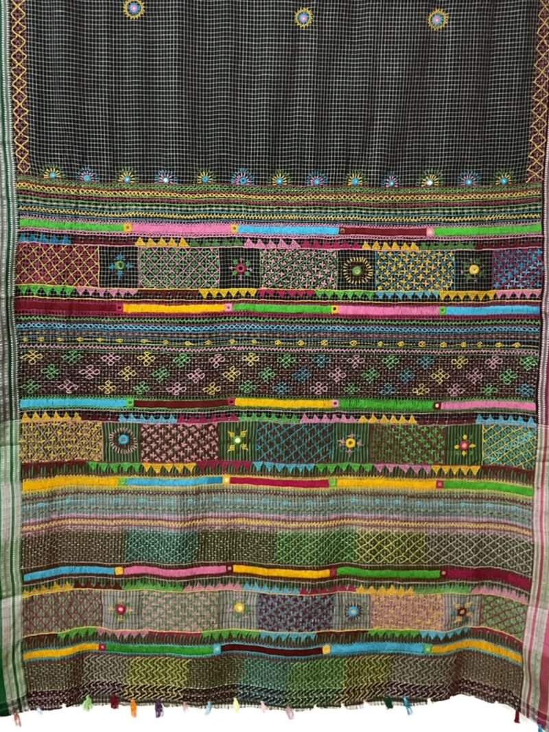 Black Kasuti Handloom Cotton Saree