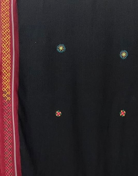 Black Lambani Handloom Cotton Saree