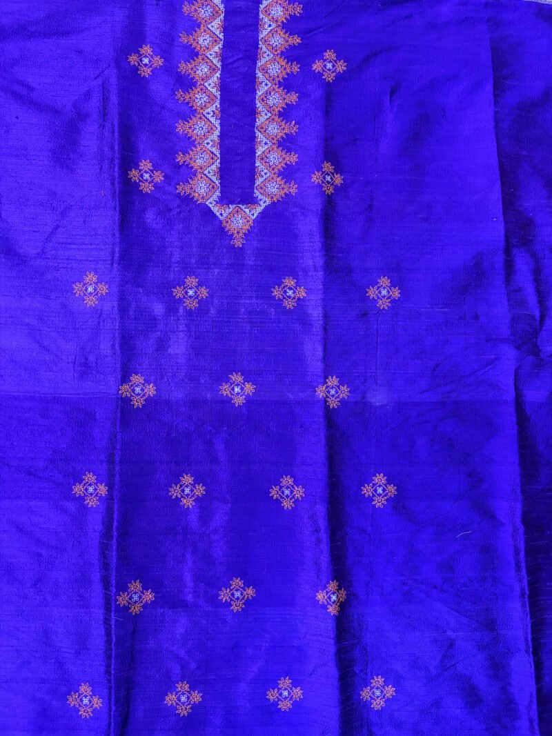 Purple Kasuti Silk Kurta Piece-Short