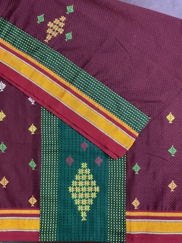 Maroon Negi Kasuti Khunn Blouse