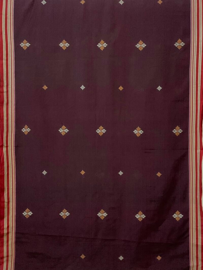 Maroon Kasuti Cotton Saree