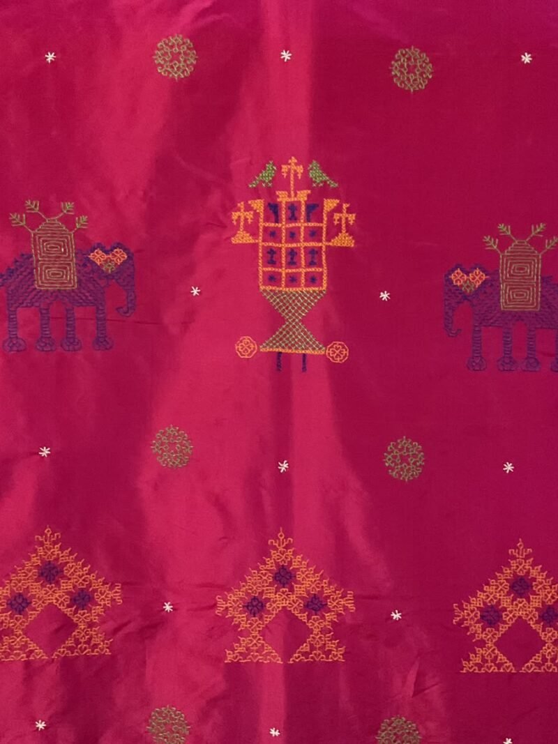 Pink Kasuti Silk Saree