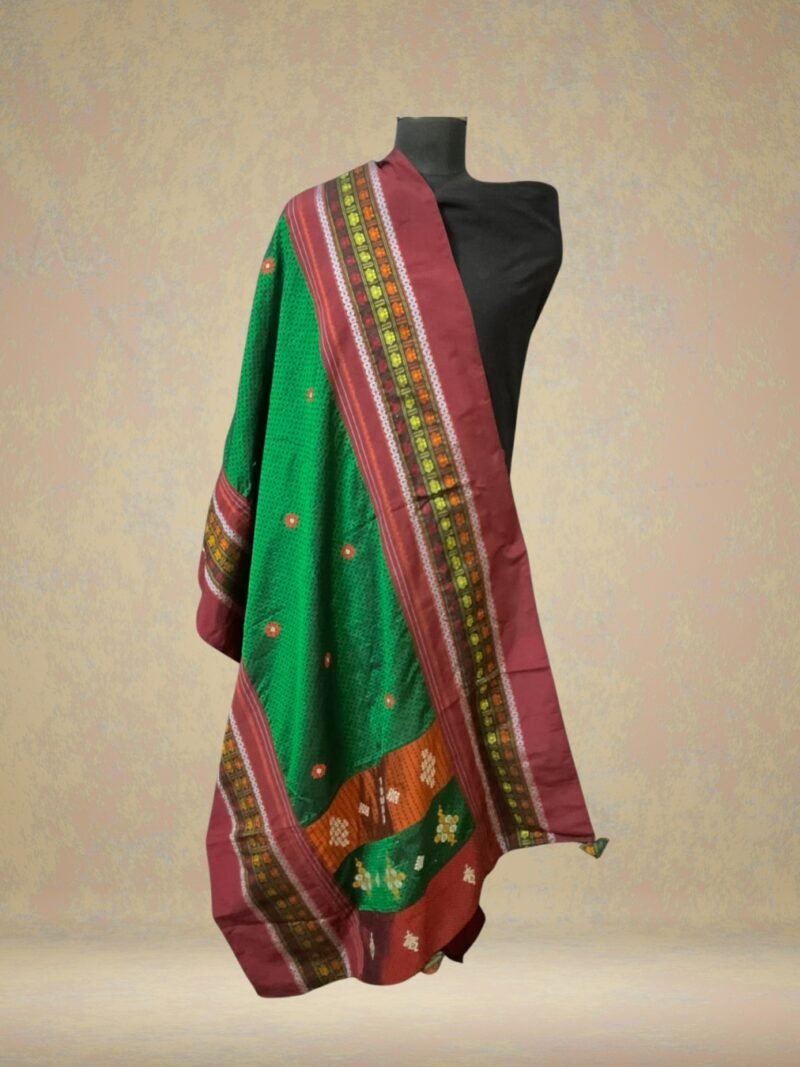 Green Kasuti Khunn Dupatta
