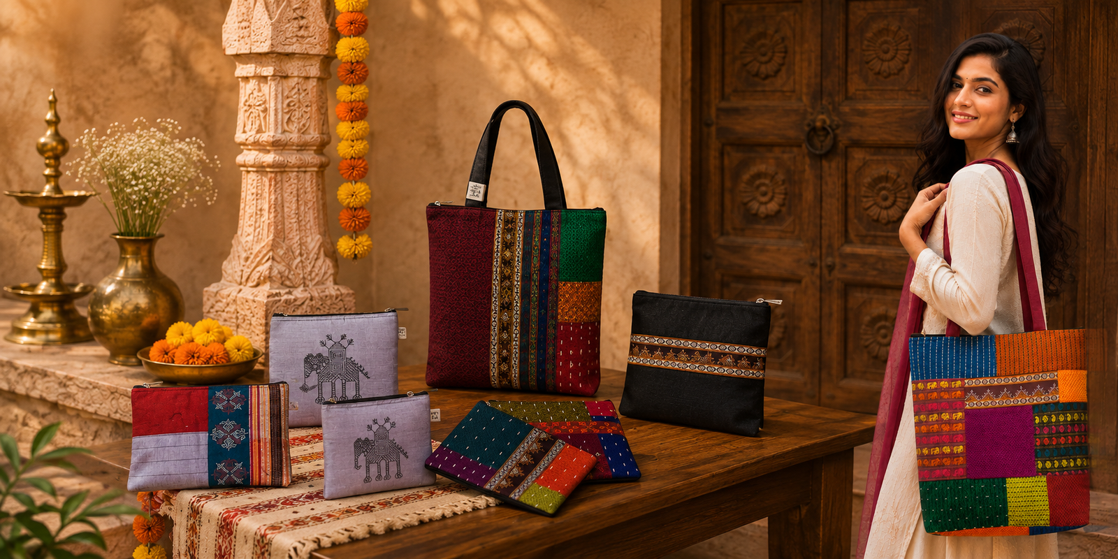 Women wearing traditional Kasuti sarees with handcrafted embroidery