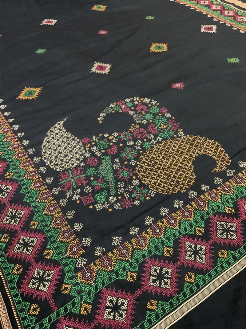 Black Kasuti Handloom Silk Saree