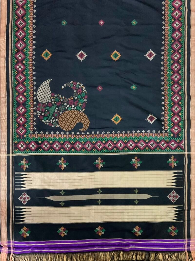 Black Kasuti Handloom Silk Saree
