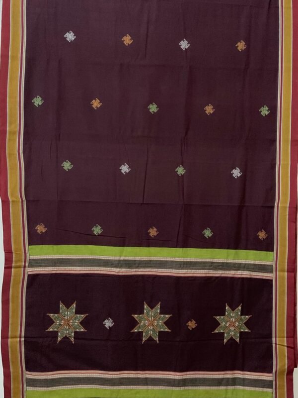 Brown Cotton Saree