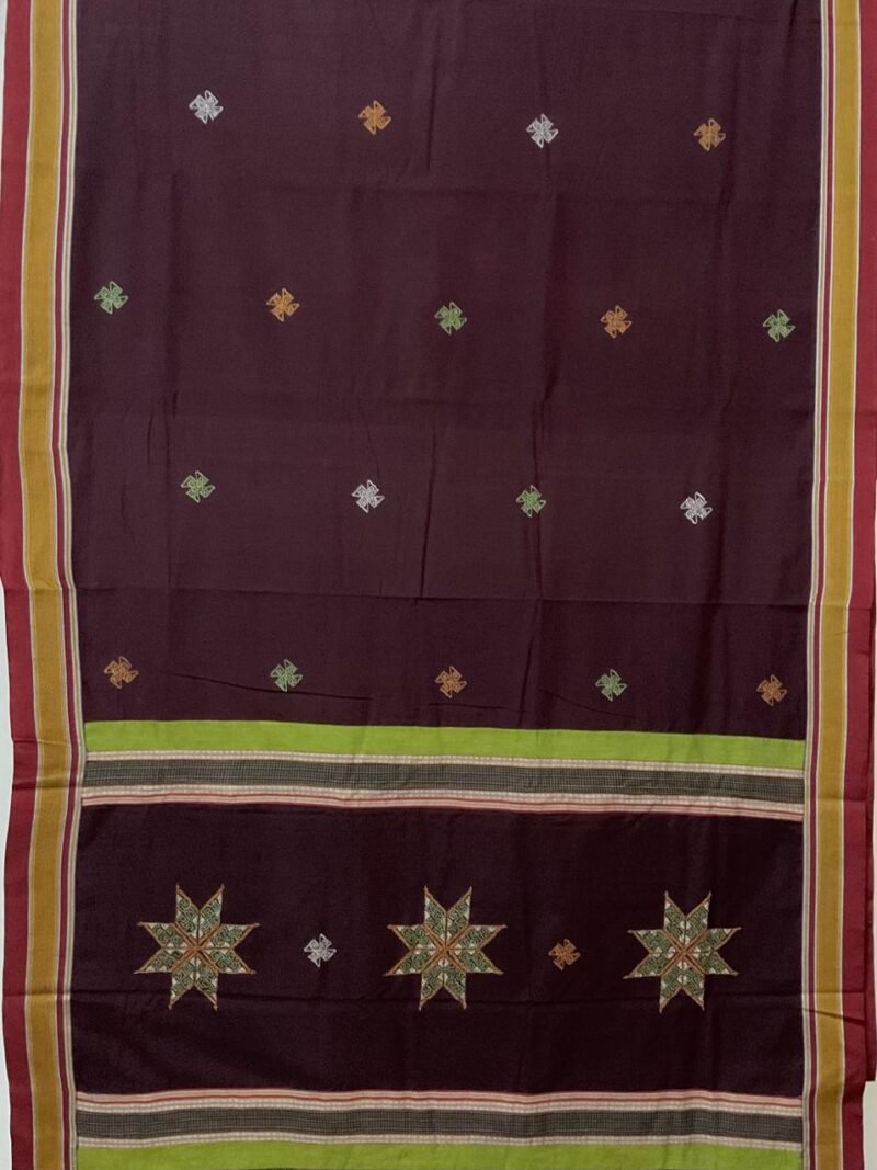 Brown Cotton Saree
